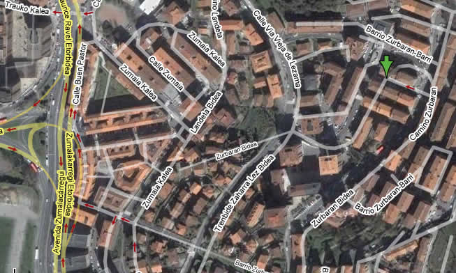 Situación gráfica en el mapa.
