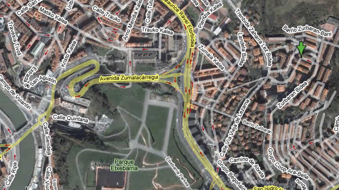 Situación gráfica en el mapa.